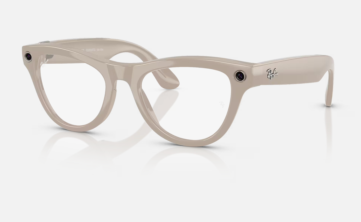 RAY-BAN, 0RW4010 Meta Skyler (Gen 1), Clear/Sapphire Chalky Grey, 52